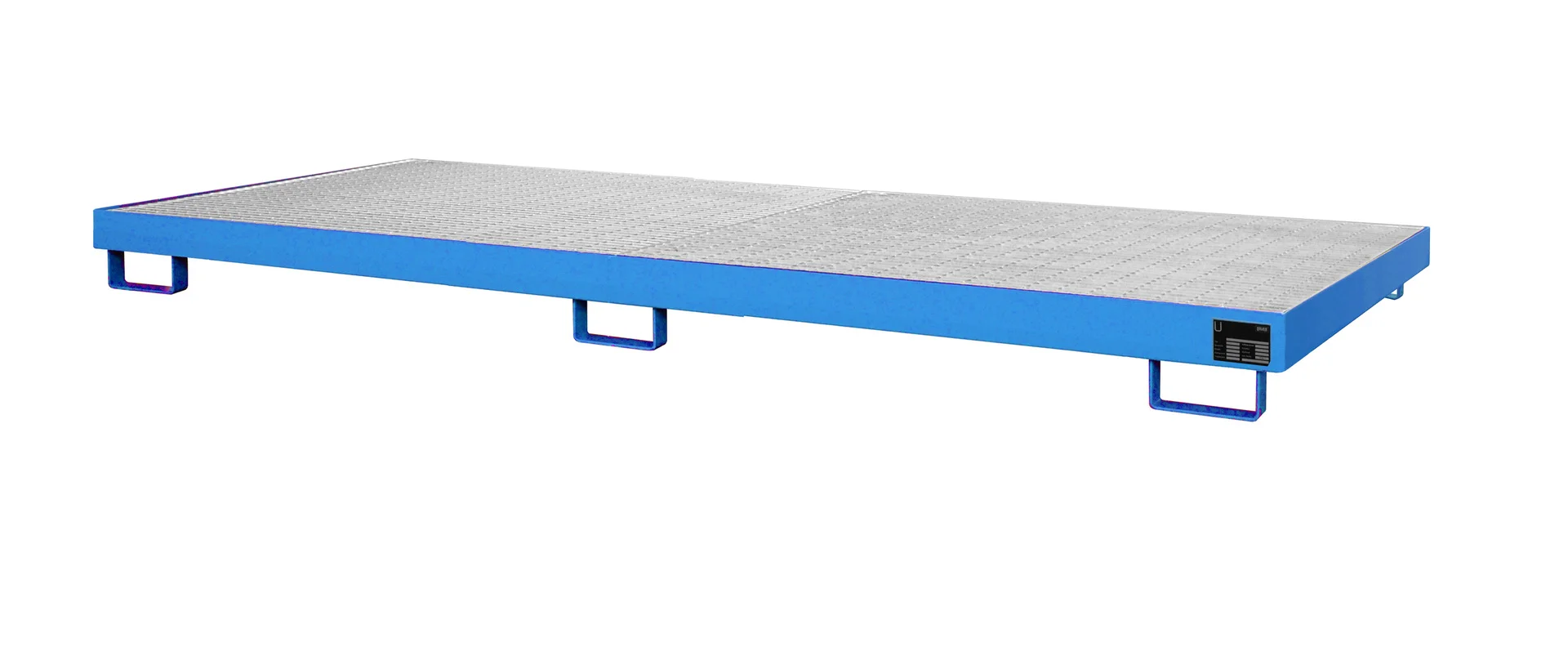 Regalwannen 3250x1300x190mm 240 Liter mit Gitterrost RAL 5012 Lichtblau