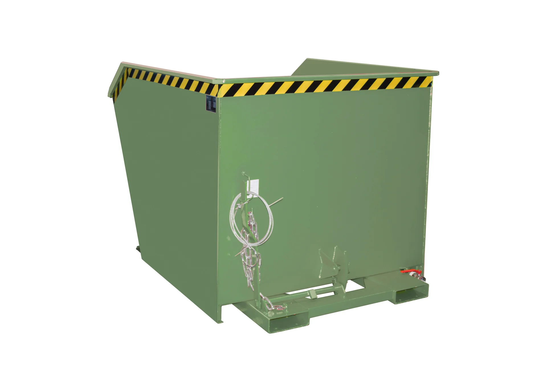 Chip Container SGU 150 1.50m³ 1640x1280x1090mm RAL 6011 Reseda Green