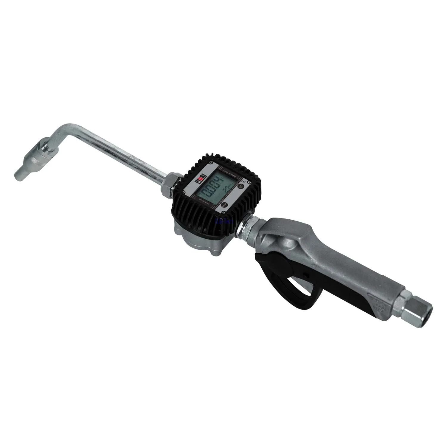 PIUSI K400 misuratore di flusso manuale per olio con tubo di erogazione rigido, Fuellstandsmessgeraet, Digitales Messgeraet, Kraftstoffanzeige, Gabelstangen-Ausführung, Rundumsicht-Griff