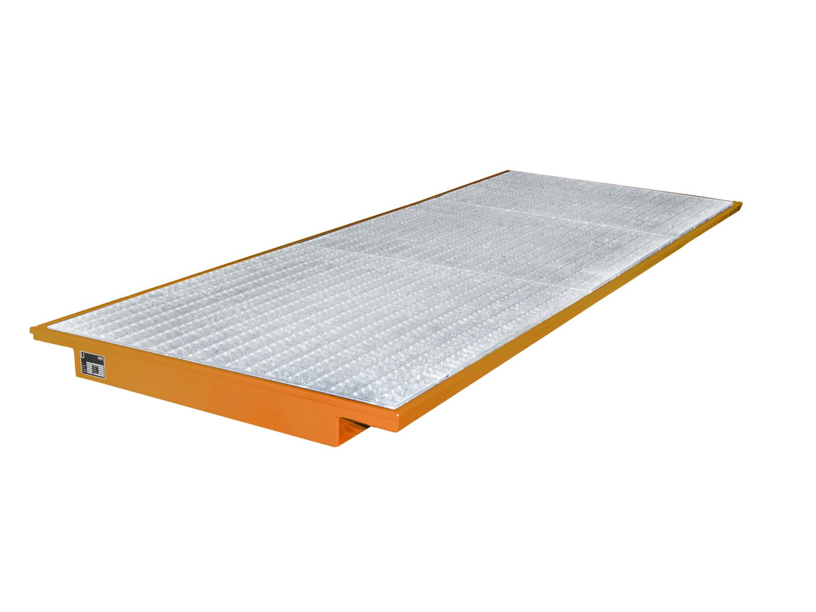Einhängewannen 3550x1250/915x115mm 260 Liter Typ EHW 3600 RAL 2000 Gelborange