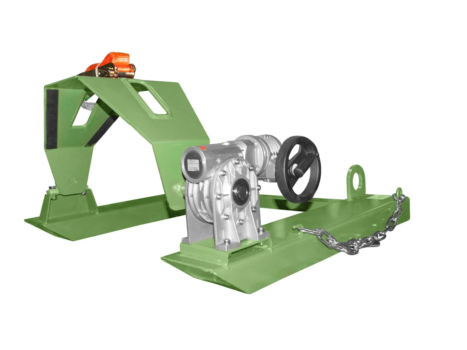 Fasskipper mit Handkurbel 1000x1070x405mm RAL 6011 Resedagrün
