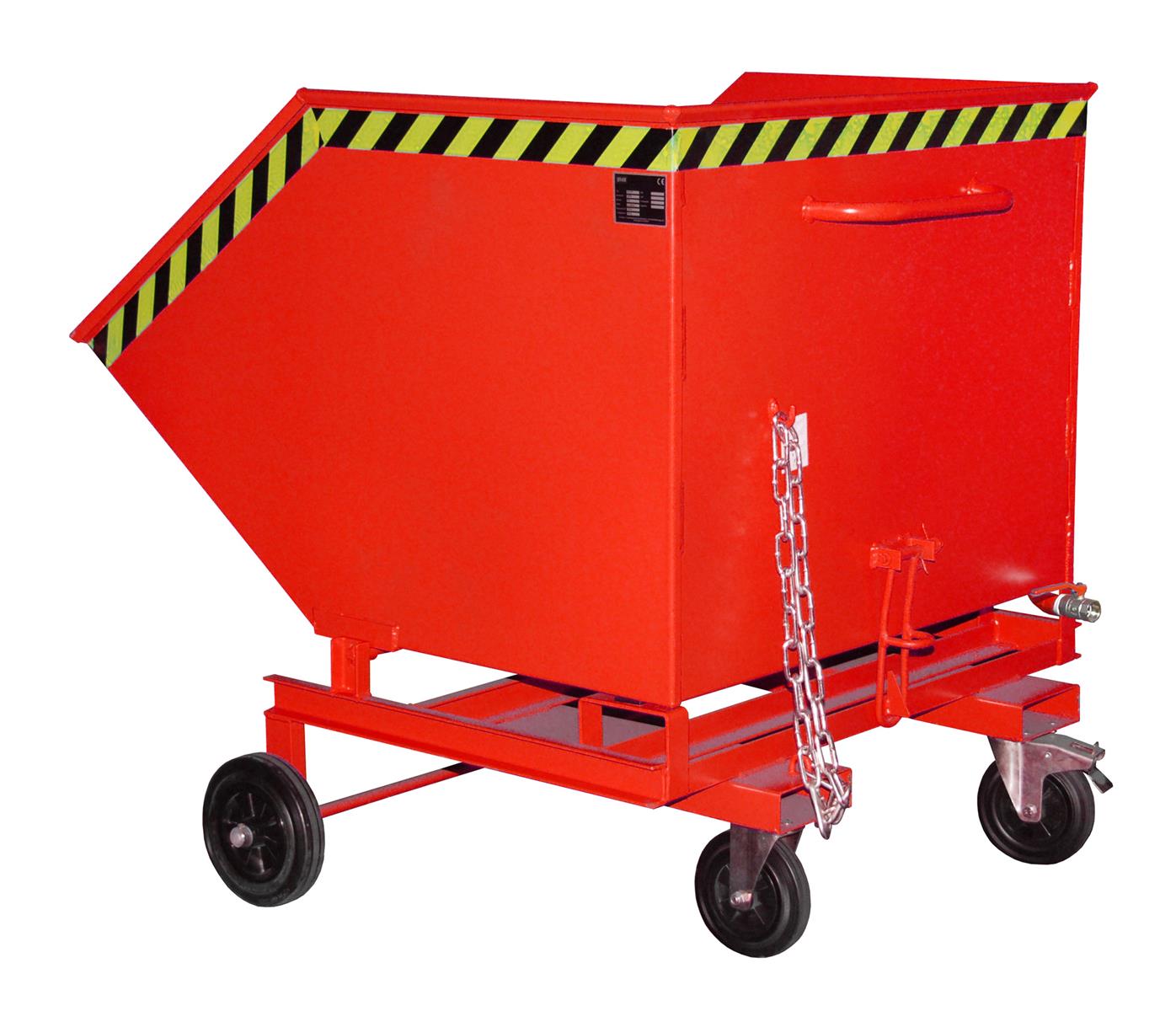 Späne-Kastenwagen SKW-ET 1000 Liter 1420x1340x1225mm RAL 3000 Feuerrot