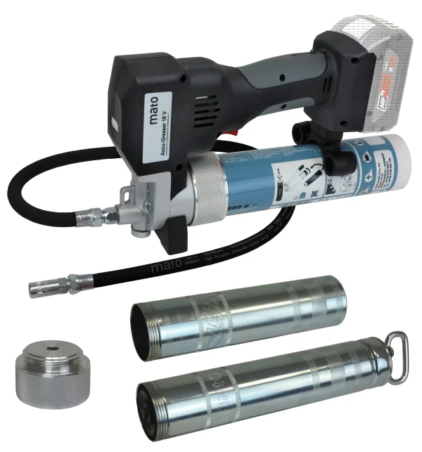 Pistola per grasso a batteria 18 V AMPShare, compatibile con Bosch, Basic-S-LSP per una lubrificazione efficiente.