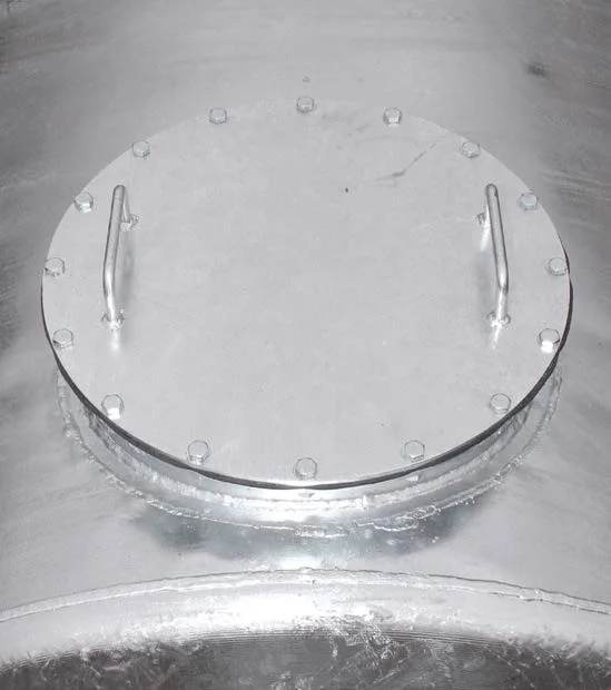 Cupola di ispezione III per contenitori di liquidi SE, tanke, deckel, metall, bolzen, hublügelpulled?