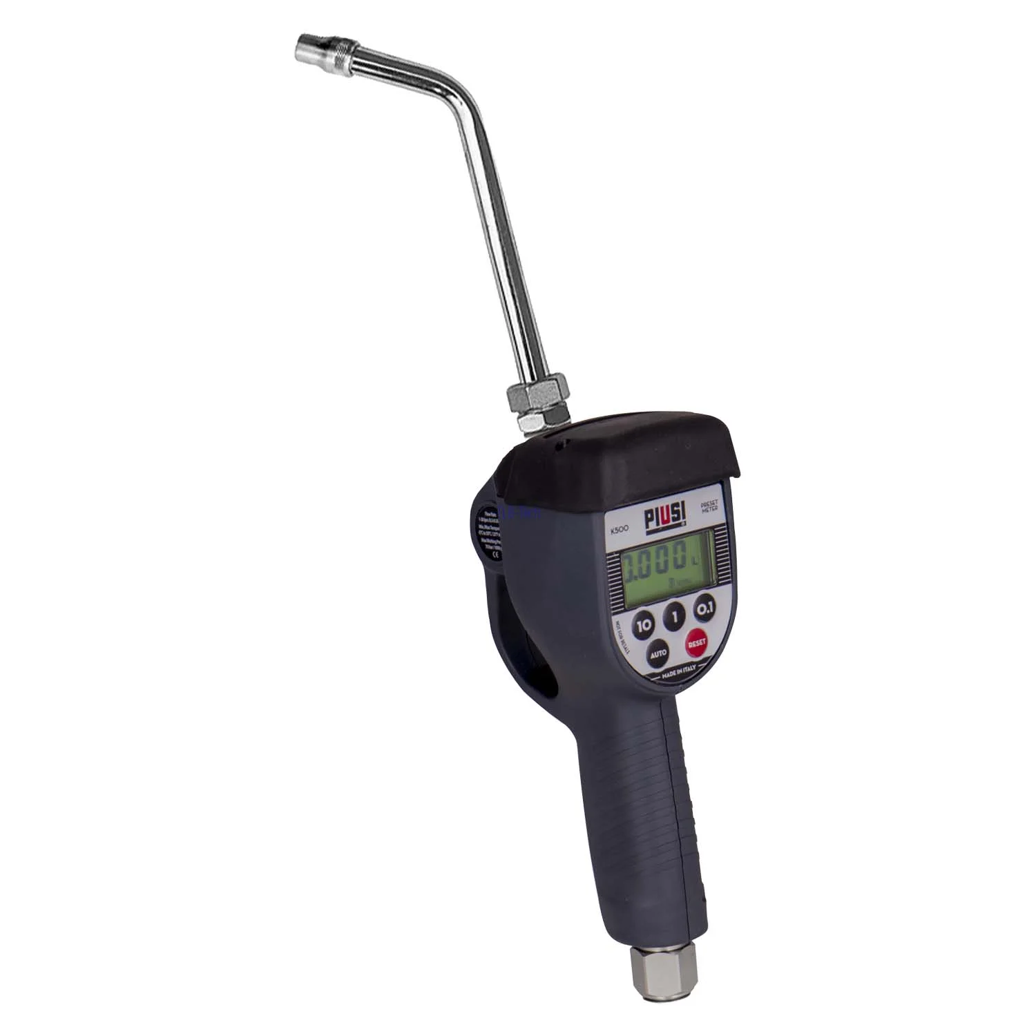 PIUSI K500 contatore di flusso manuale con preimpostazione della quantità e erogazione fissa, Druckluftzähler, Schlauchwerkzeug, Manometer, Gasschlauch, Messgerät