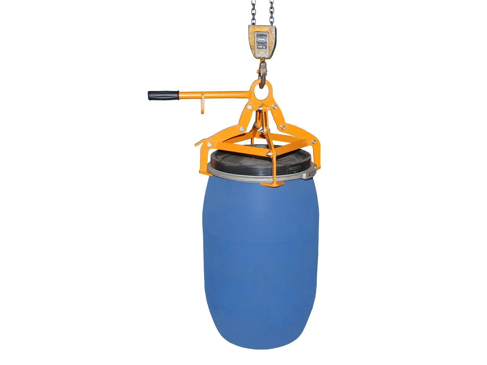 Pinza per fusti tipo 4P-D, 120 litri, 685×675×335 mm