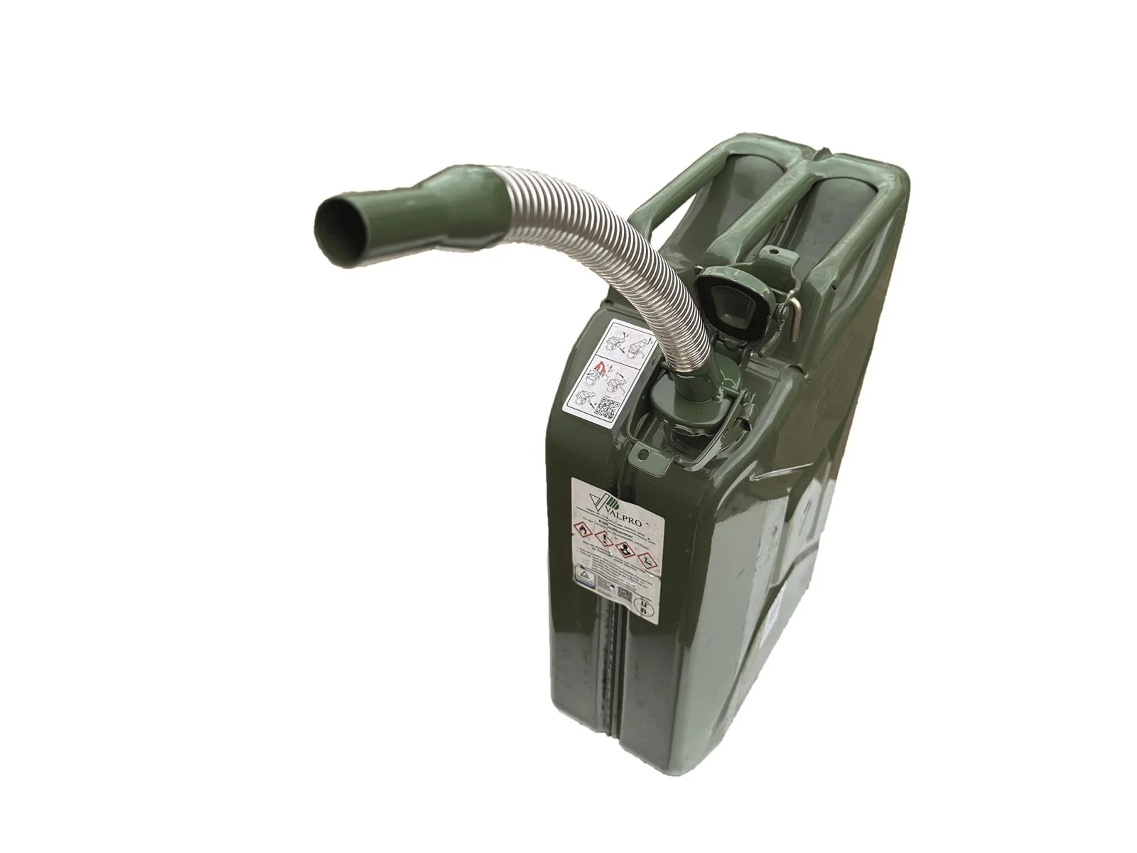 Versatore per taniche standard, Kraftstoffkanister, Spritkanister, Auslaufrohr, Grün, Tragegriff