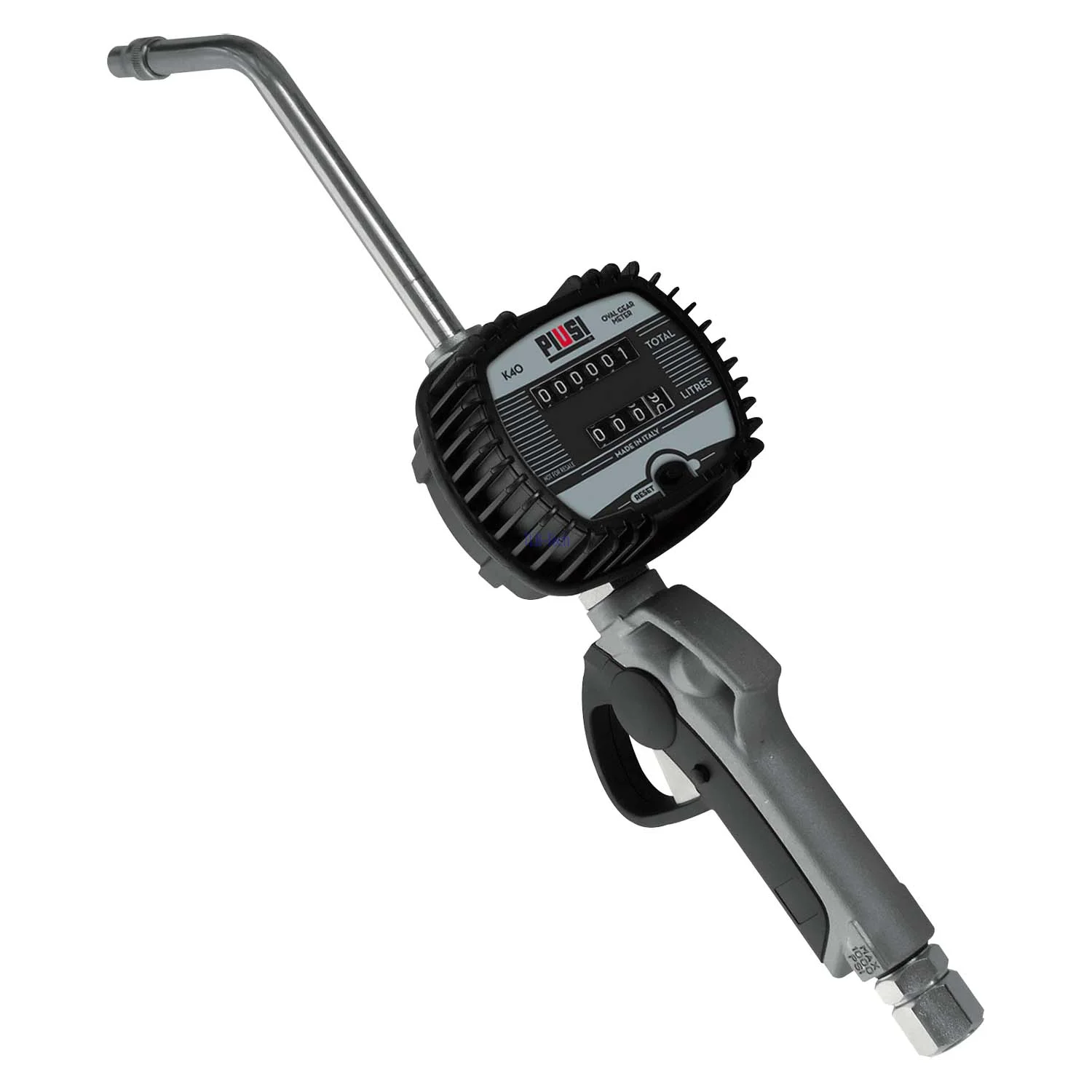 PIUSI contatore di flusso manuale K40 con tubo di erogazione rigido, Manometer, Kraftstoffanzeige, Ölanzeige, Druckmesser, Handpumpe