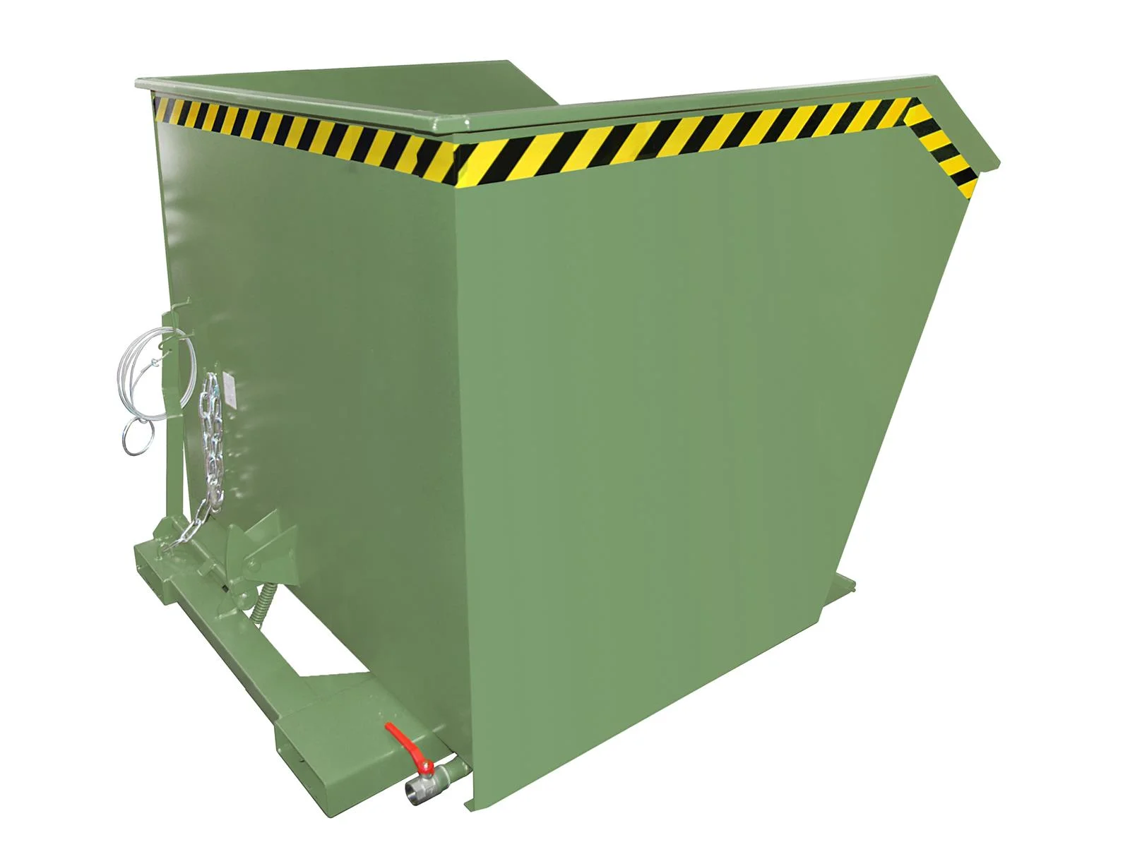 Contenitore per trucioli SGU 200, capacità 2,00 m³, dimensioni 1640 × 1680 × 1090 mm, colore RAL 6011 Verde reseda.
