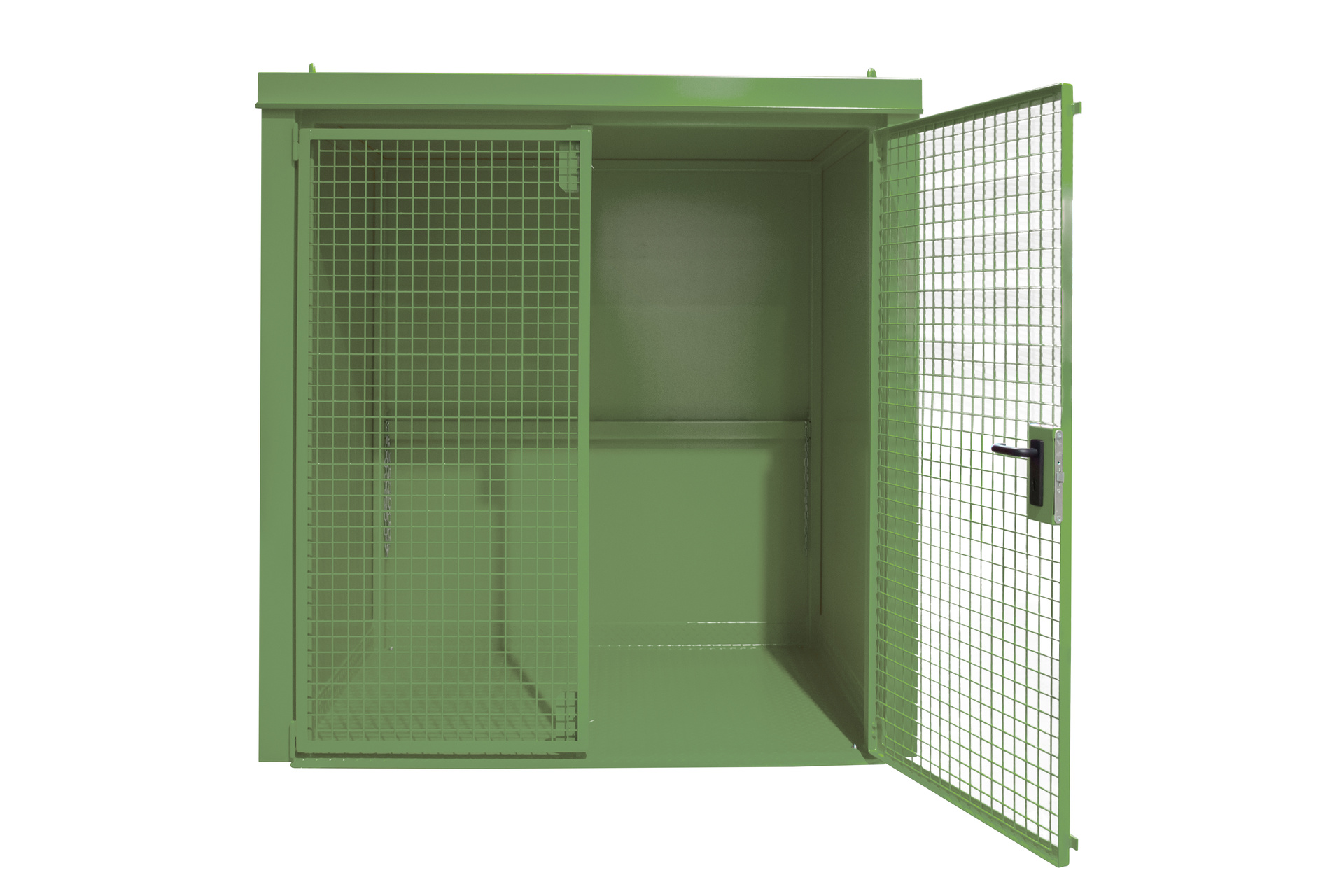 GFC-B Gasflaschen-Container – ohne Trennwand-RAL 6011 (Resedagrün)-M2