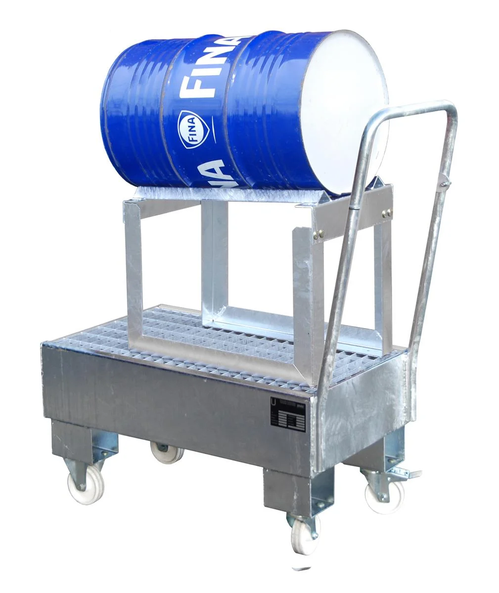 Fahrbare Auffangwanne 940x500x1075mm 61 Liter TYP AW 60-1 SRF feuerverzinkt