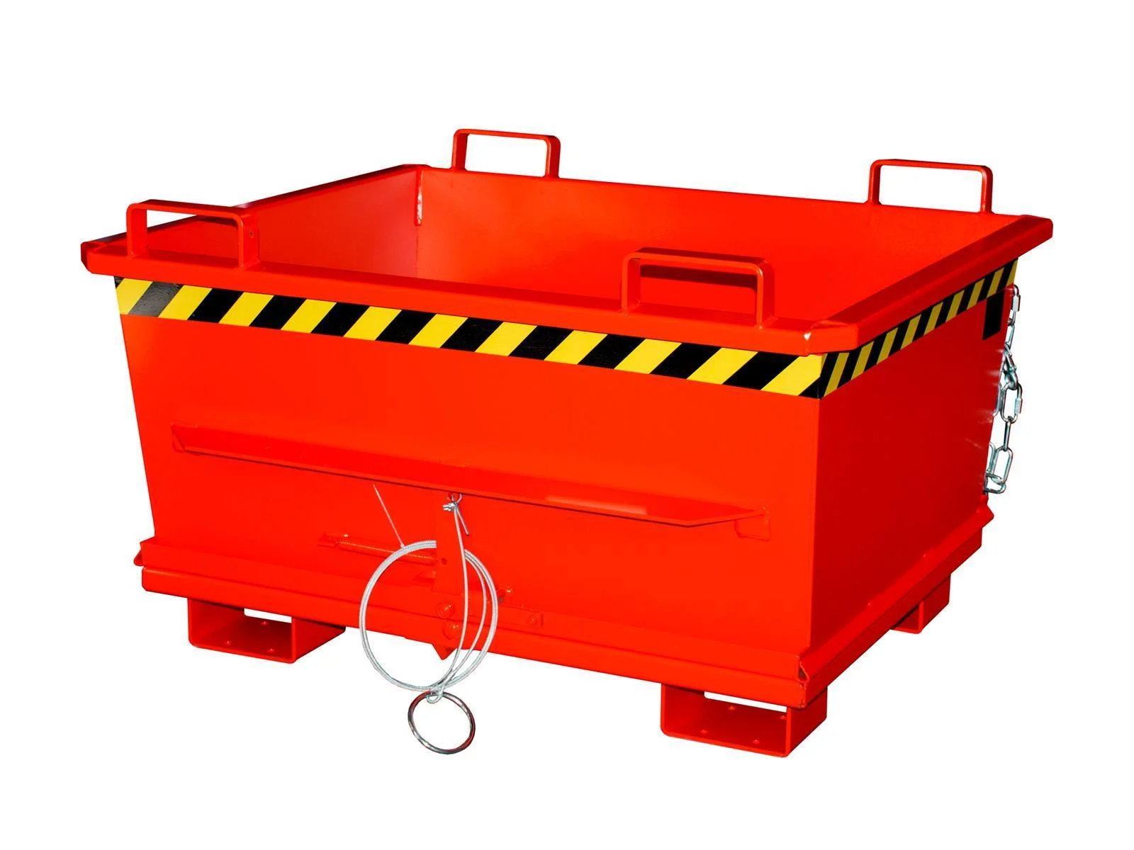 Folding Bottom Container BKB 500 0.50m³ 1040x1200x715mm RAL 3000 Flame Red