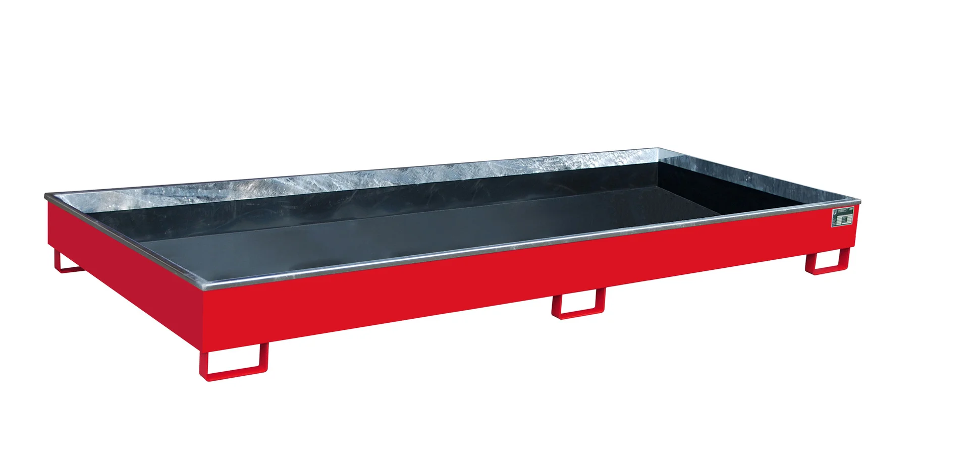 Regalwannen 3265x1315x270mm 540 Liter mit PE-Einsatz RAL 3000 Feuerrot