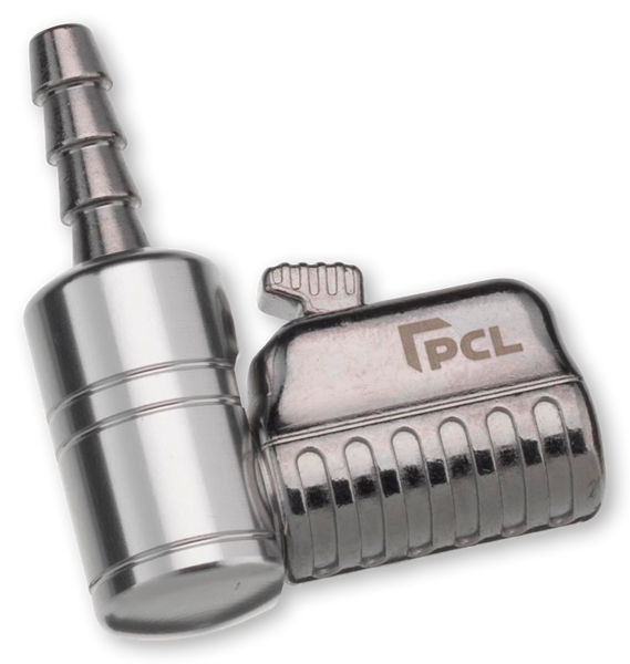 Reifenventilstecker One Clip pro Schlauchanschluss DN 6,5 PCL abgewinkelte Ausführung